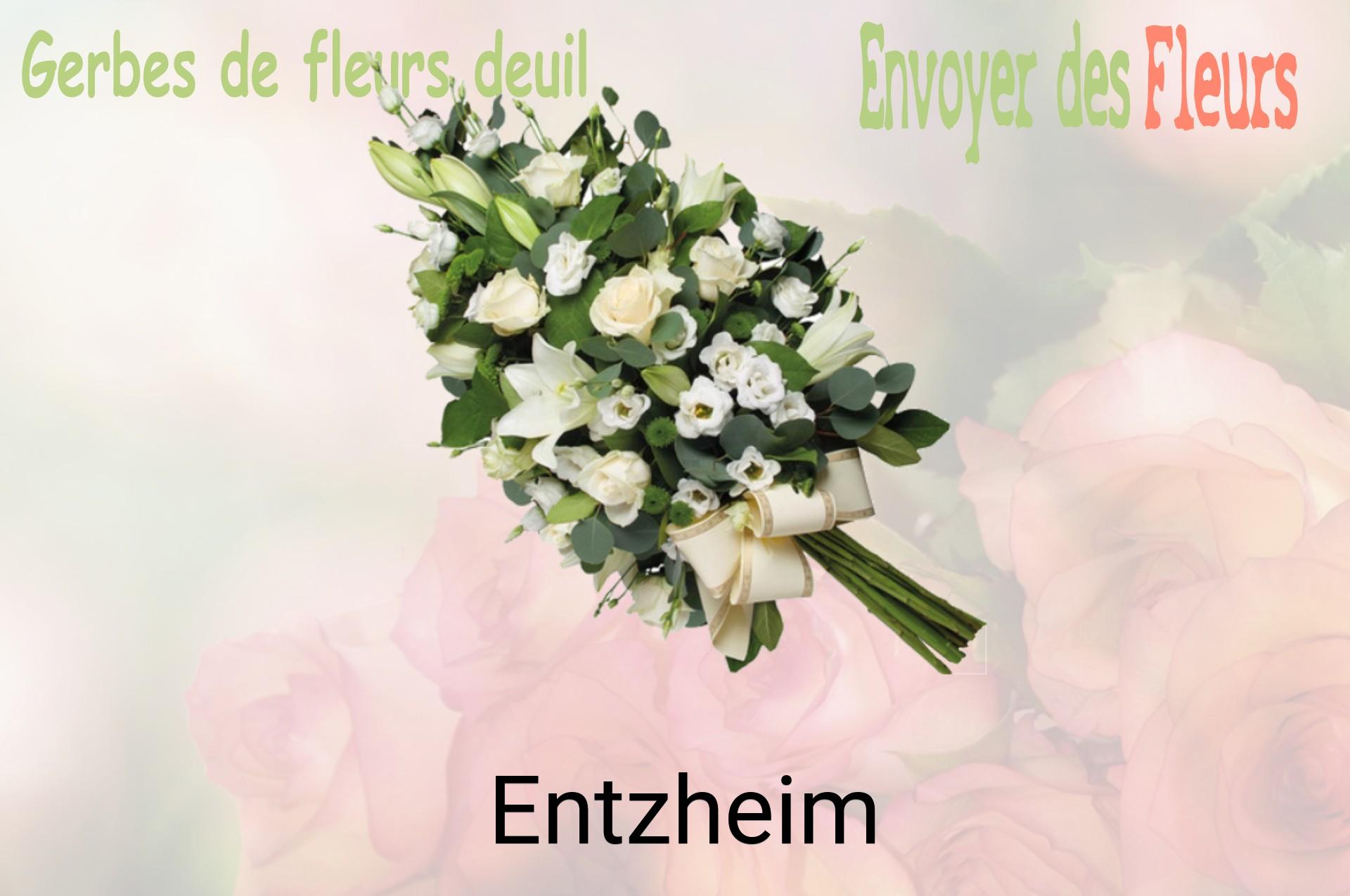 Gerbe de fleurs de deuil livrée à Entzheim